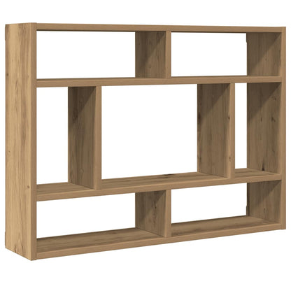 Scaffale a Parete Rovere Artigianale 75x16x55 cm in Truciolato