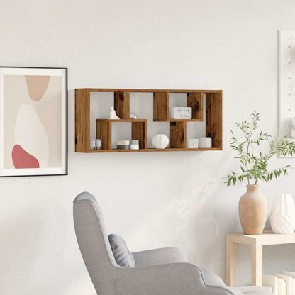 Mensola da parete in legno antico 36x16x90 cm in legno ingegnerizzato