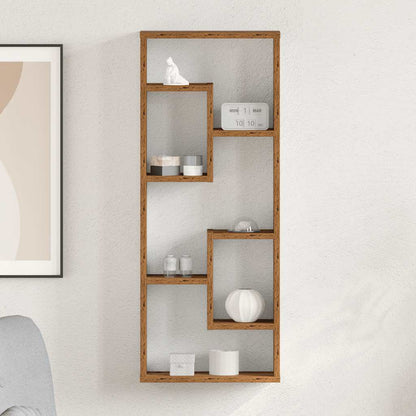 Mensola da parete in legno antico 36x16x90 cm in legno ingegnerizzato