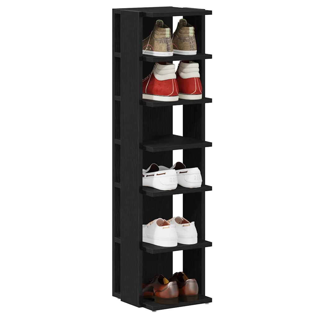Scarpiere 2 pz Rovere Nero 25x27x102 cm in Legno Multistrato