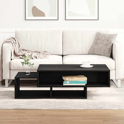 Tavolino Salotto Rovere Nero 105x55x32 cm Legno Multistrato