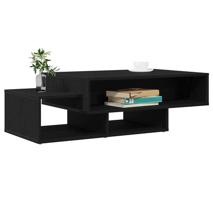 Tavolino Salotto Rovere Nero 105x55x32 cm Legno Multistrato