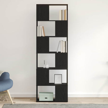Libreria/Divisorio Rovere Nero 60x24x186 cm