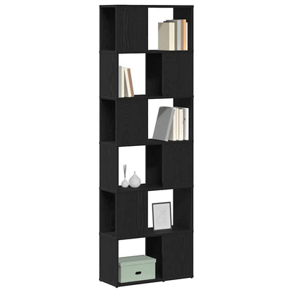 Libreria/Divisorio Rovere Nero 60x24x186 cm