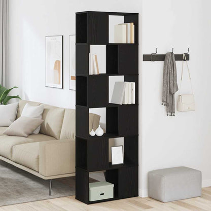 Libreria/Divisorio Rovere Nero 60x24x186 cm