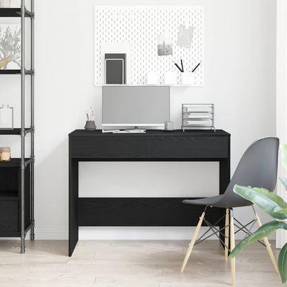 Scrivania Rovere Nero 101x50x76,5 cm in Legno Multistrato