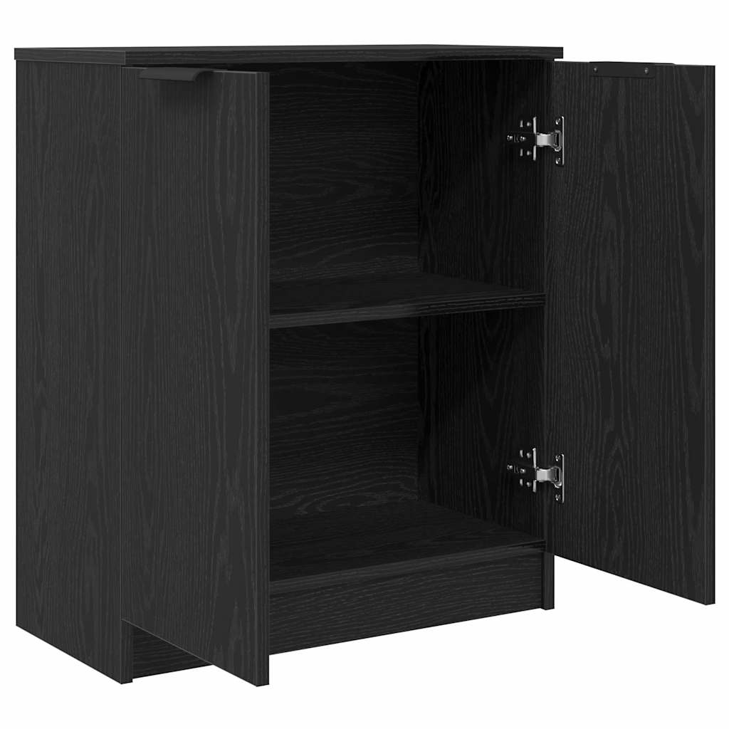 Credenza Rovere Nero 60 x 30 x 70 cm Legno multistrato