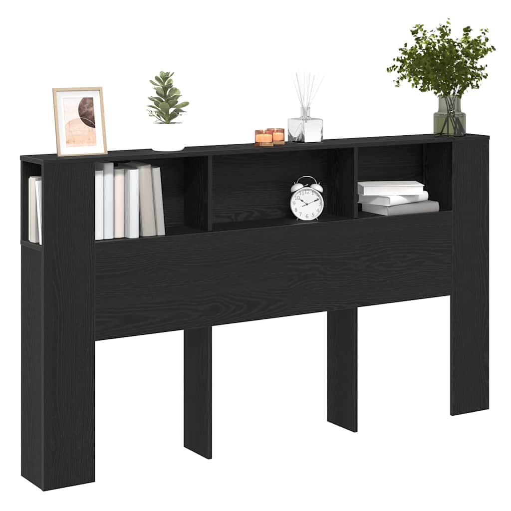 Testata del letto Rovere nero 180 x 18.5 x 102.5 cm