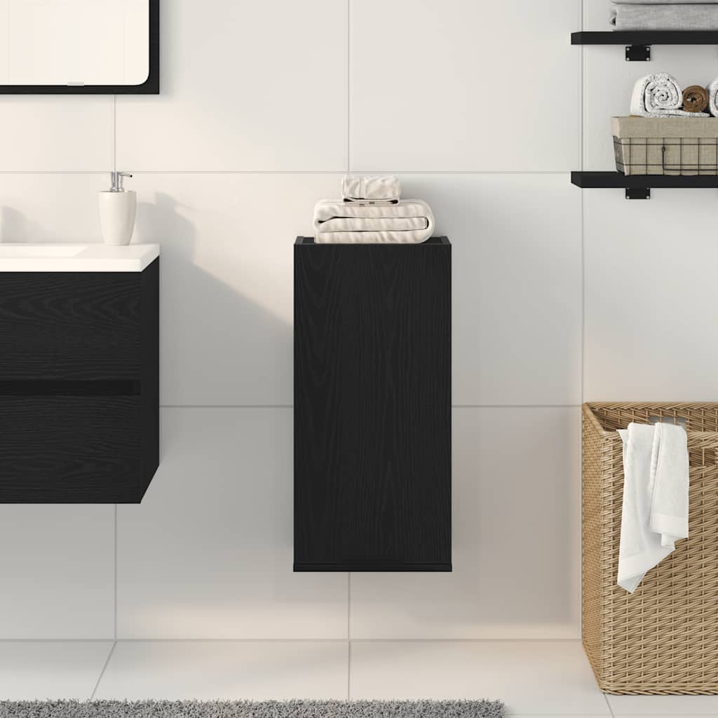 Armadio a Muro Rovere Nero 32x20x67 cm in Legno Multistrato