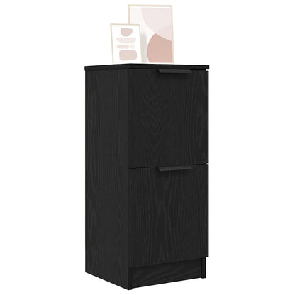Credenza 2 pcs Rovere Nero 30 x 30 x 70 cm Legno multistrato