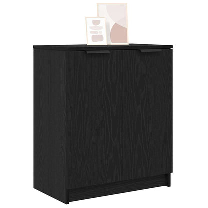 Mobile per scarpe Rovere Nero 59 x 35 x 70 cm Legno multistrato
