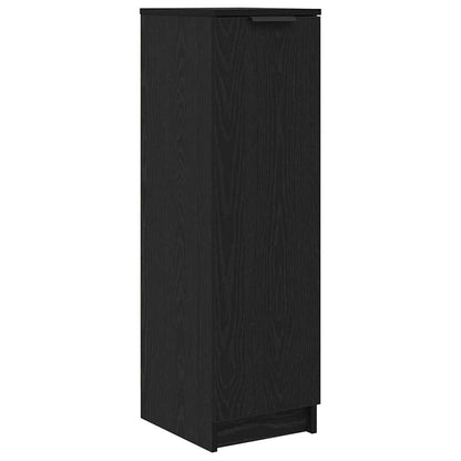 Mobile per scarpe con porta Rovere Nero 29,5 x 35 x 101 cm