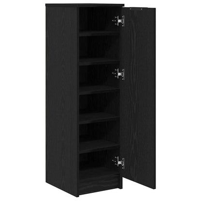 Mobile per scarpe con porta Rovere Nero 29,5 x 35 x 101 cm