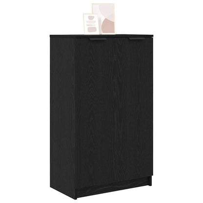 Mobile per scarpe con lo scaffale Rovere Nero 59 x 35 x 100 cm