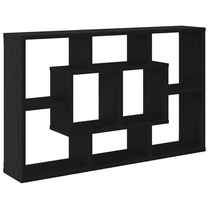 Scaffale da parete Rovere Nero 85 x 16 x 52,5 cm