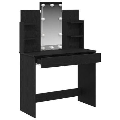 Tavolo da Trucco Rovere Nero 96 x 39 x 142 cm Legno multistrato