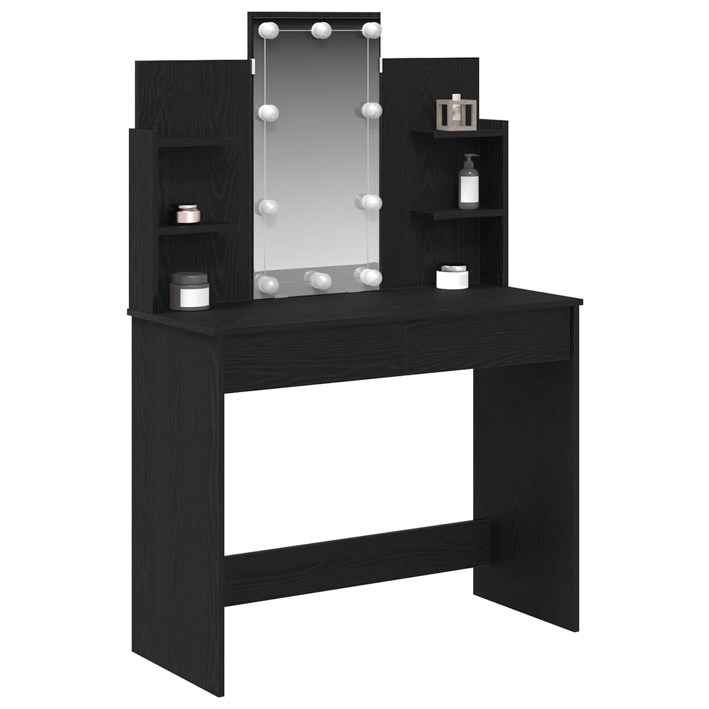 Tavolo da Trucco Rovere Nero 96 x 39 x 142 cm Legno multistrato