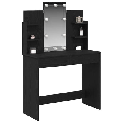 Tavolo da Trucco Rovere Nero 96 x 39 x 142 cm Legno multistrato