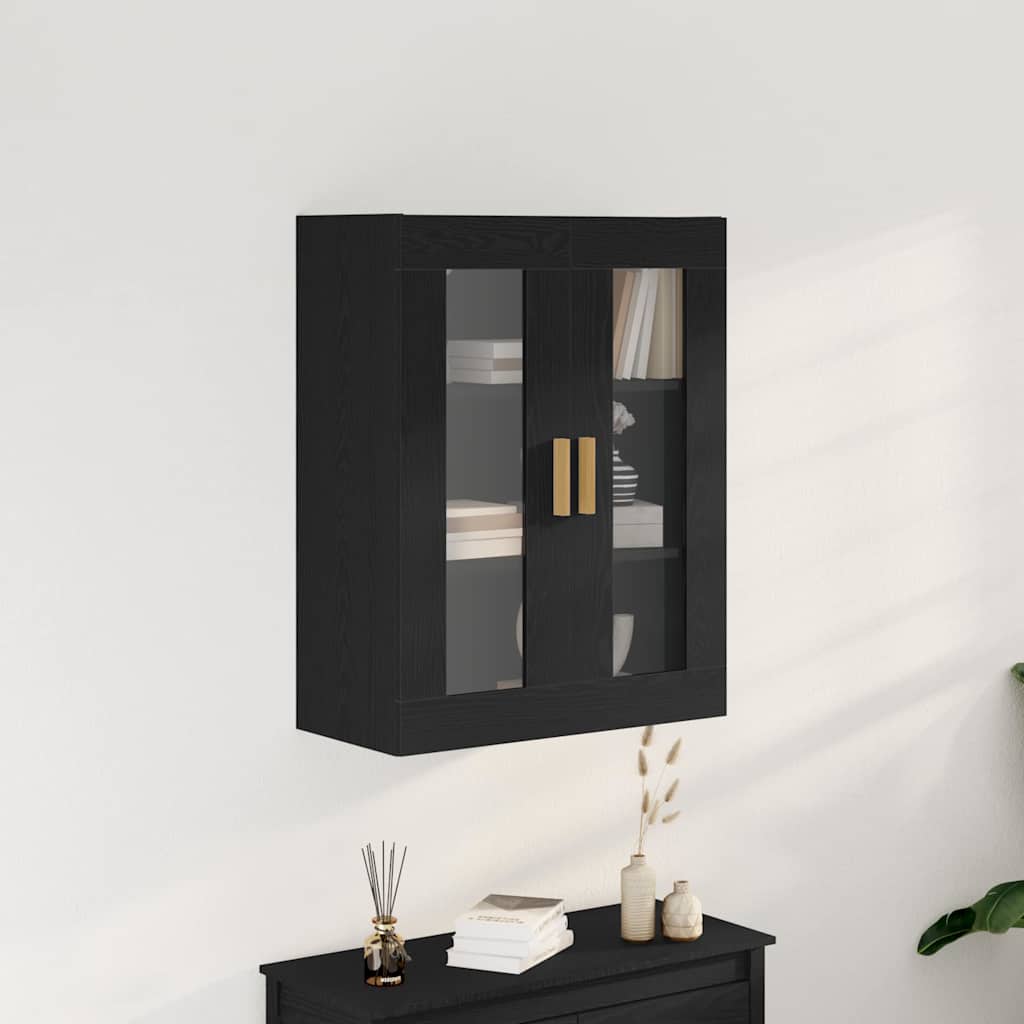 Armadietto a muro Rovere Nero 69,5 x 34 x 90 cm