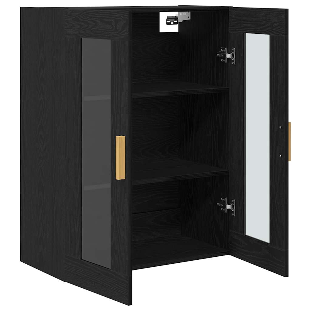 Armadietto a muro Rovere Nero 69,5 x 34 x 90 cm
