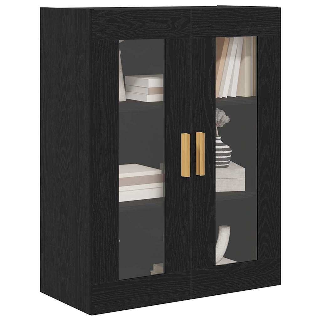 Armadietto a muro Rovere Nero 69,5 x 34 x 90 cm