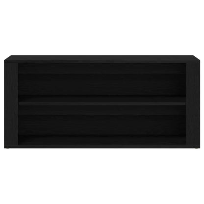 Panca Scarpiera Rovere Nero 100x35x45 cm in Legno di Argilla