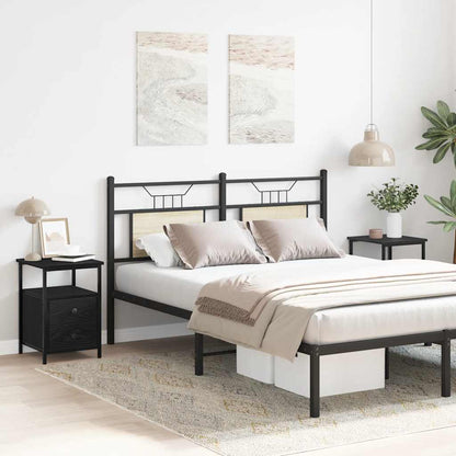 Comodini 2 pz Rovere Nero 34x35,5x50 cm Legno di Argilla