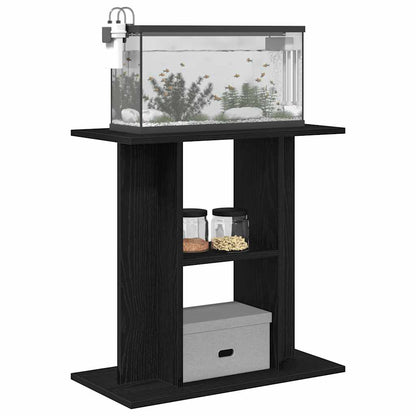 Supporto Acquario 60x30x60 cm Legno Multistrato Rovere Nero
