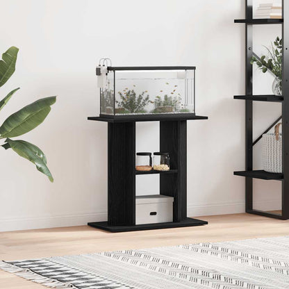 Supporto Acquario 60x30x60 cm Legno Multistrato Rovere Nero