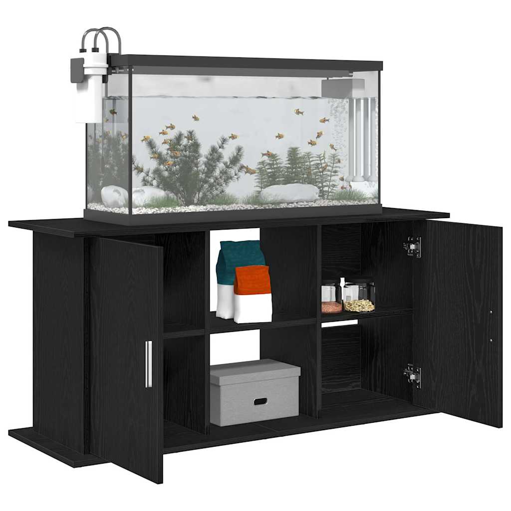 Supporto Acquario 121x41x58 cm Legno Multistrato Rovere Nero