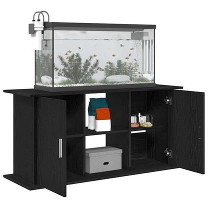 Supporto Acquario 121x41x58 cm Legno Multistrato Rovere Nero