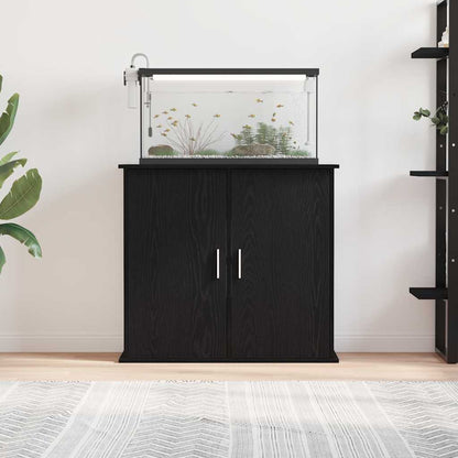 Supporto per Acquario 81x36x73 cm Legno Multistrato Rovere Nero