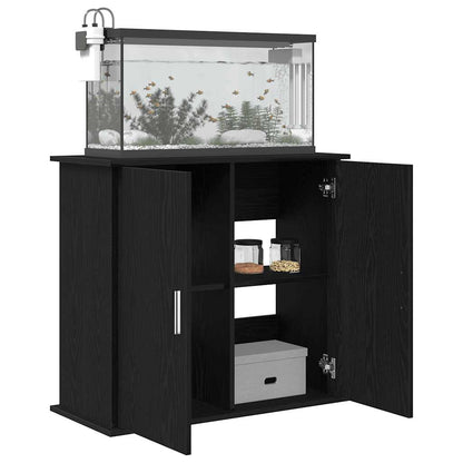 Supporto per Acquario 81x36x73 cm Legno Multistrato Rovere Nero