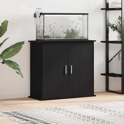 Supporto per Acquario 81x36x73 cm Legno Multistrato Rovere Nero