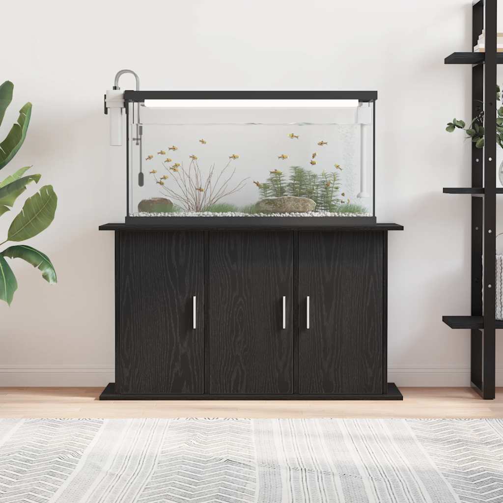 Supporto Acquario 101x41x58 cm Legno Multistrato Rovere Nero