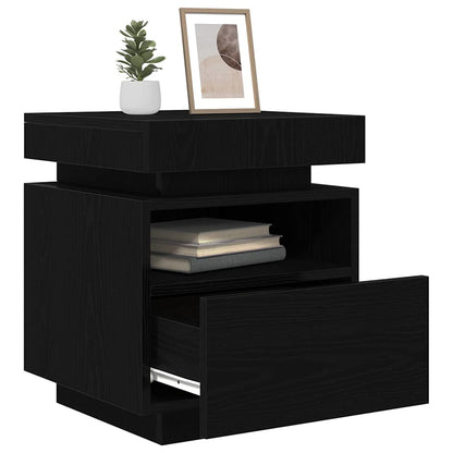 Armadio da Notte 2 pcs Rovere Nero 40 x 39 x 48,5 cm