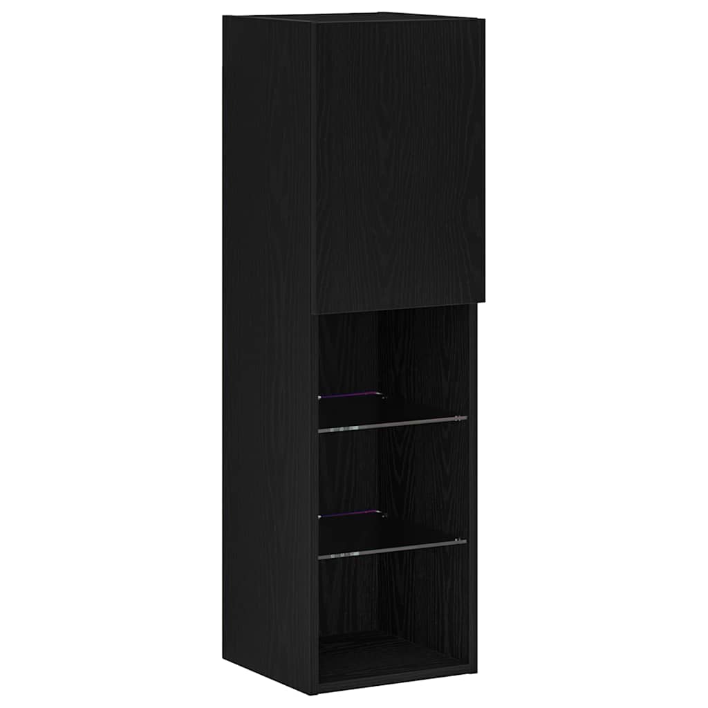 Set mobile TV Rovere Nero 30,5 x 30 x 102 cm Legno multistrato