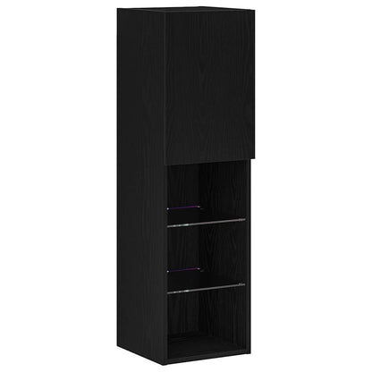 Set mobile TV Rovere Nero 30,5 x 30 x 102 cm Legno multistrato