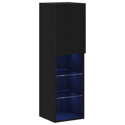 Set mobile TV 2 pcs Rovere Nero 30,5 x 30 x 102 cm