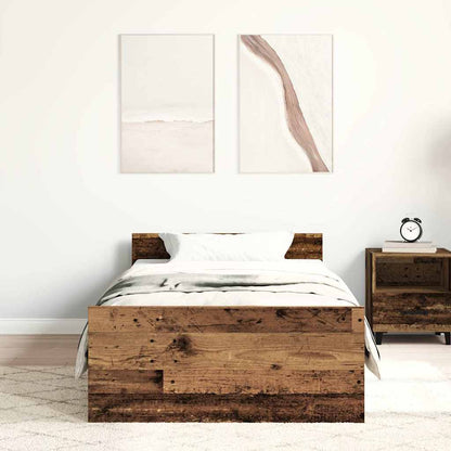 Giroletto senza Materasso Legno Antico 75x190 cm in Truciolato