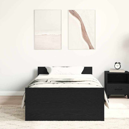 Giroletto senza Materasso Rovere Nero 75x190 cm in Truciolato