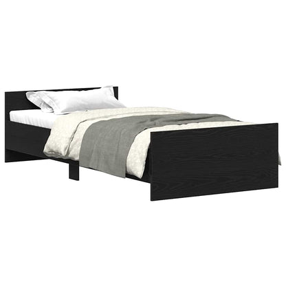 Giroletto senza Materasso Rovere Nero 90x200cm in Truciolato