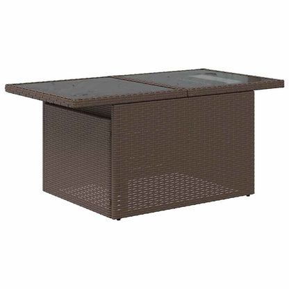 Set Divani Giardino 7 pz con Cuscini Marrone Polyrattan Acacia
