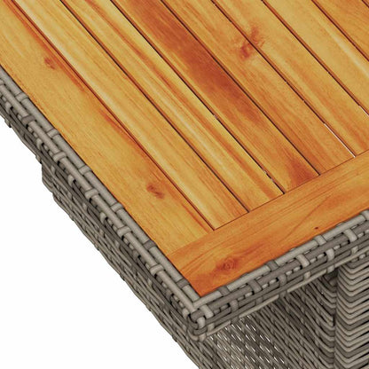 Set Divani da Giardino 7pz con Cuscini Grigio Polyrattan Acacia