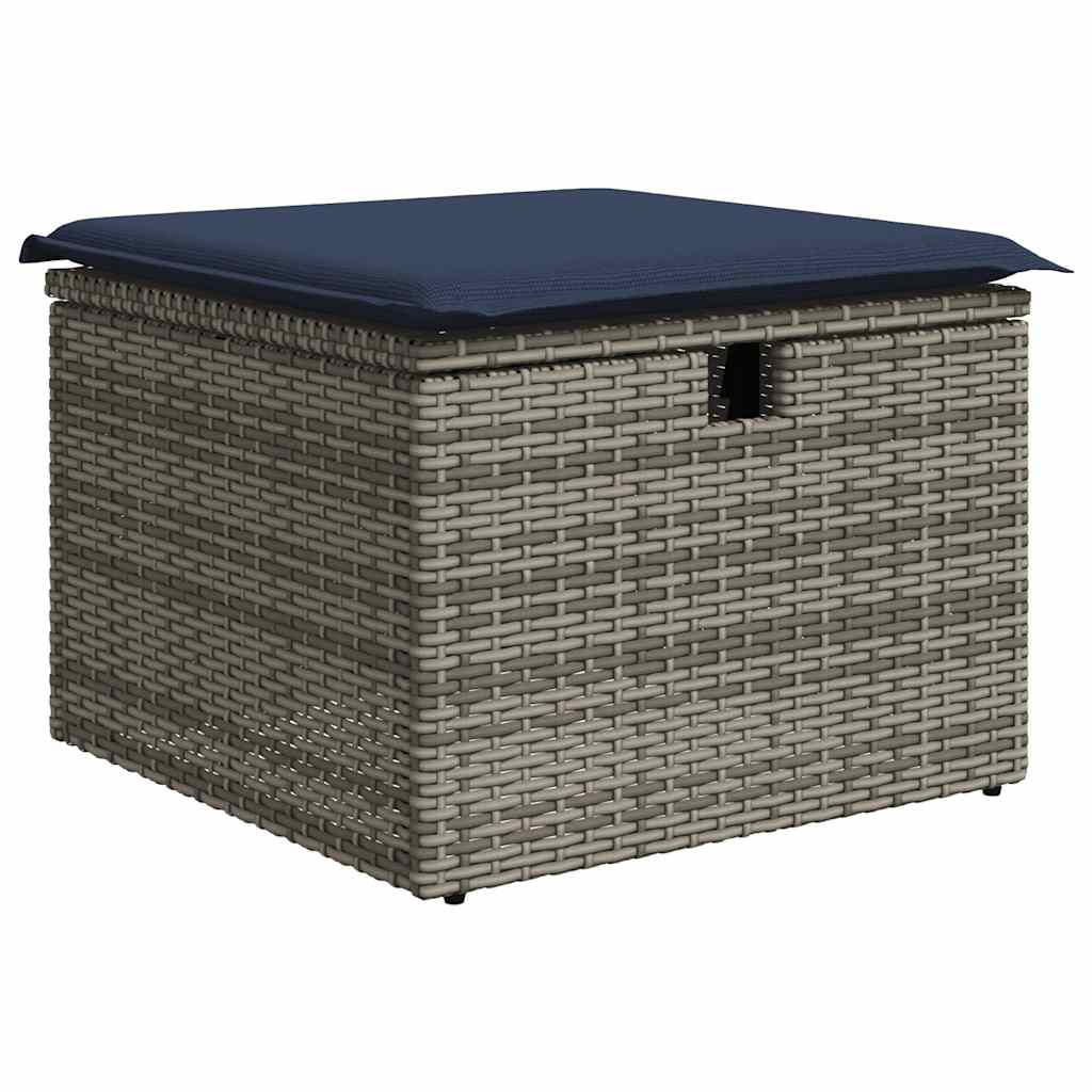 Set Divani Giardino 9 pz con Cuscini Marrone Polyrattan Acacia
