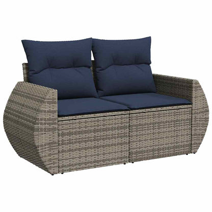 Set Divani Giardino 7 pz con Cuscini Marrone Polyrattan Acacia