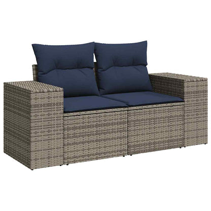 Set Divani Giardino 8 pz con Cuscini Marrone Polyrattan Acacia