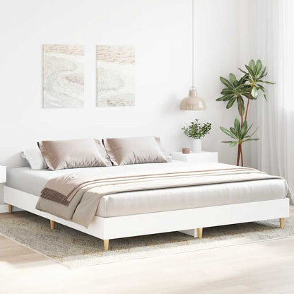 Giroletto senza Materasso Bianco 200x200 cm Legno Multistrato