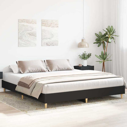 Giroletto senza Materasso Nero 200x200 cm in Legno Multistrato
