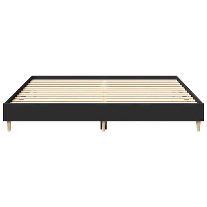 Giroletto senza Materasso Nero 200x200 cm in Legno Multistrato